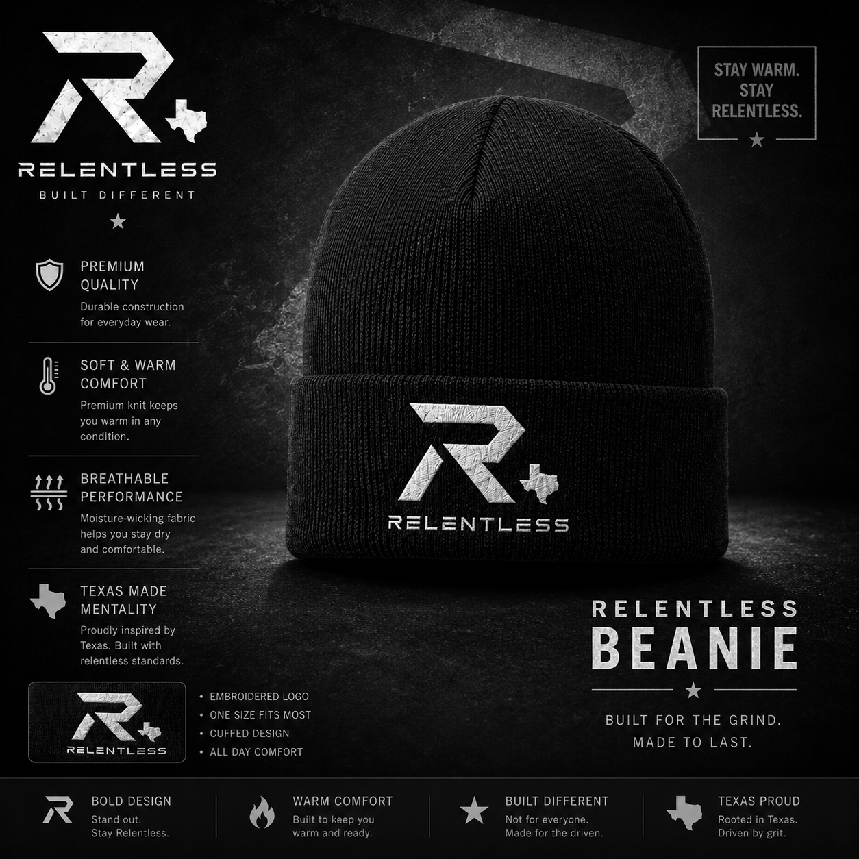 Relentless beanie product board